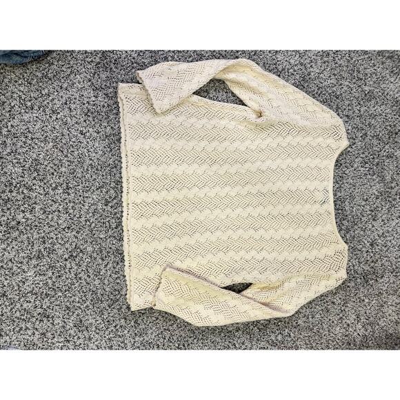 VINTAGE St. John Collection Cream Knit Sweater, Women’s Sz 4, Made in USA Classy - Picture 10 of 11
